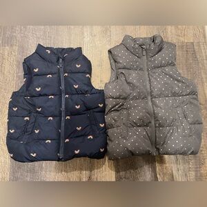 Two toddler girl vests, size 2T & 4T,